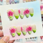 Press-On Nails Floral Pattern Easy Application & Comfortable Fit
