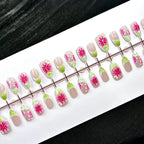 Press-On Nails Floral Pattern Easy Application & Comfortable Fit