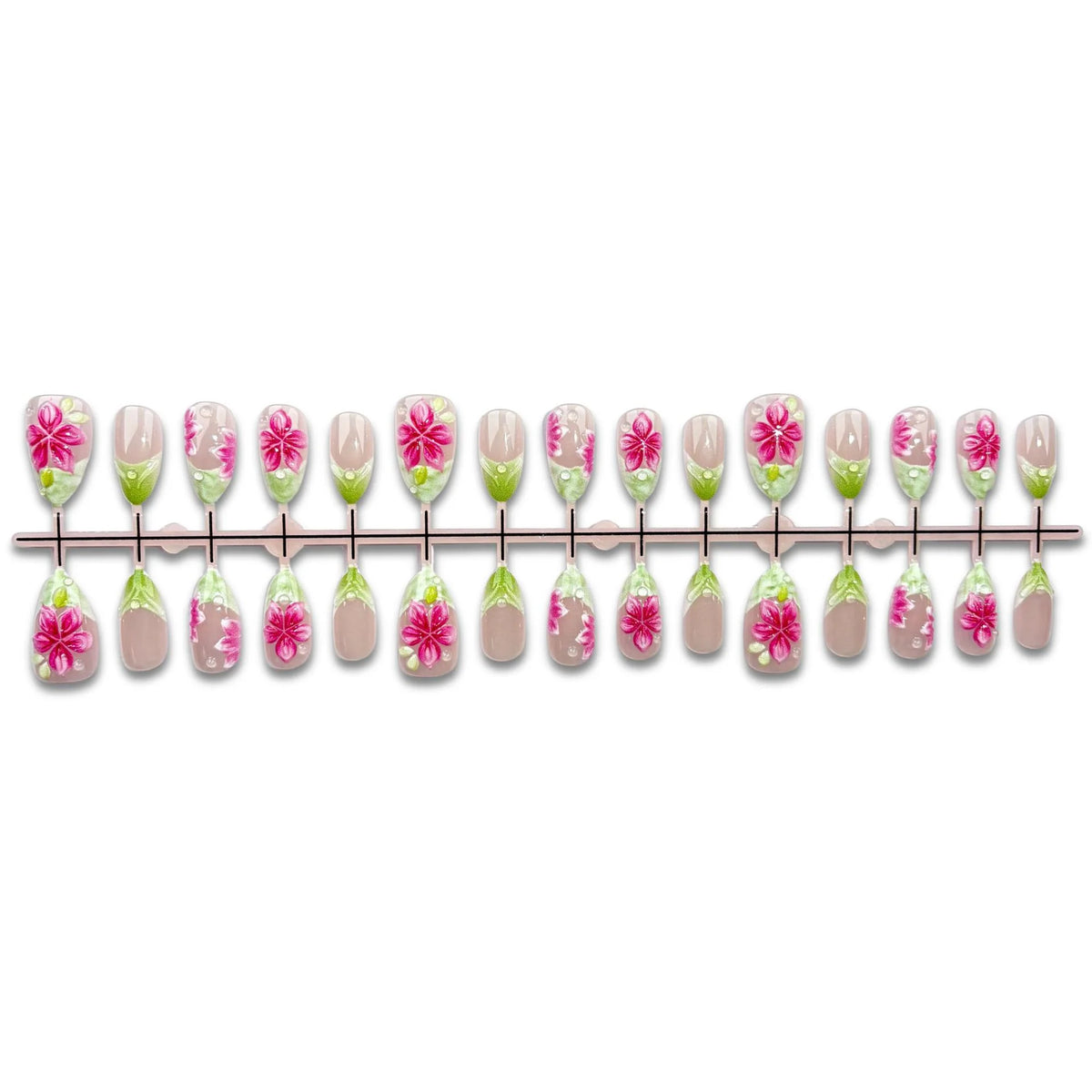 Press-On Nails Floral Pattern Easy Application & Comfortable Fit