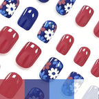 Press-On Nails Floral Pattern Easy Application Set of 24