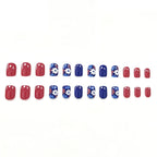 Press-On Nails Floral Pattern Easy Application Set of 24