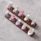 Press-On Nails Floral Pattern Peel & Stick Long-Lasting