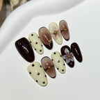 Press-On Nails Floral Pattern Strong Adhesive