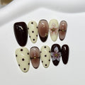 Press-On Nails Floral Pattern Strong Adhesive