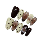 Press-On Nails Floral Pattern Strong Adhesive