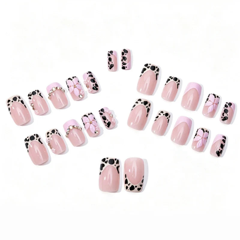 Press-On Nails Floral & Patterned Glue-Free Reusable
