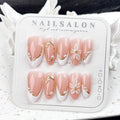 Press-On Nails Floral & Pearl Accents Peel-And-Stick
