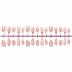 Press-On Nails Floral & Pearl Accents Peel-And-Stick