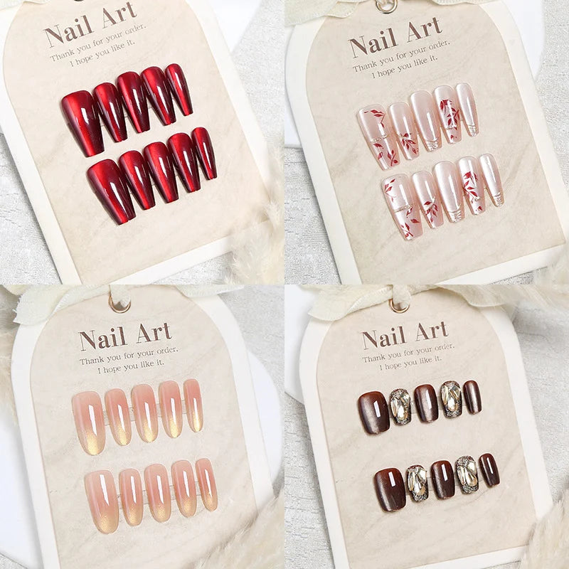 Press-On Nails Floral Peel And Stick Long-Lasting Wear