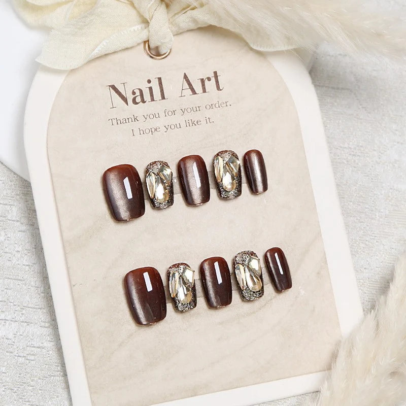 Press-On Nails Floral Peel And Stick Long-Lasting Wear