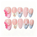 Press-On Nails Floral Peel-And-Stick Reusable