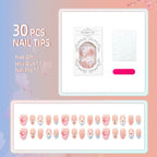 Press-On Nails Floral Peel-And-Stick Reusable