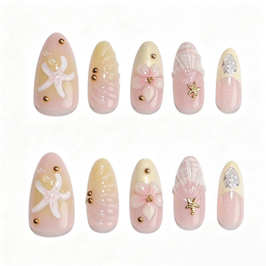 Press-On Nails Floral Peel & Stick Long-Lasting