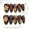 Press-On Nails Floral Peel & Stick Multiple Shapes