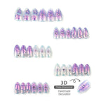 Press-On Nails Floral Peel & Stick Reusable