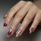 Press-On Nails Floral Peel & Stick Salon-Quality