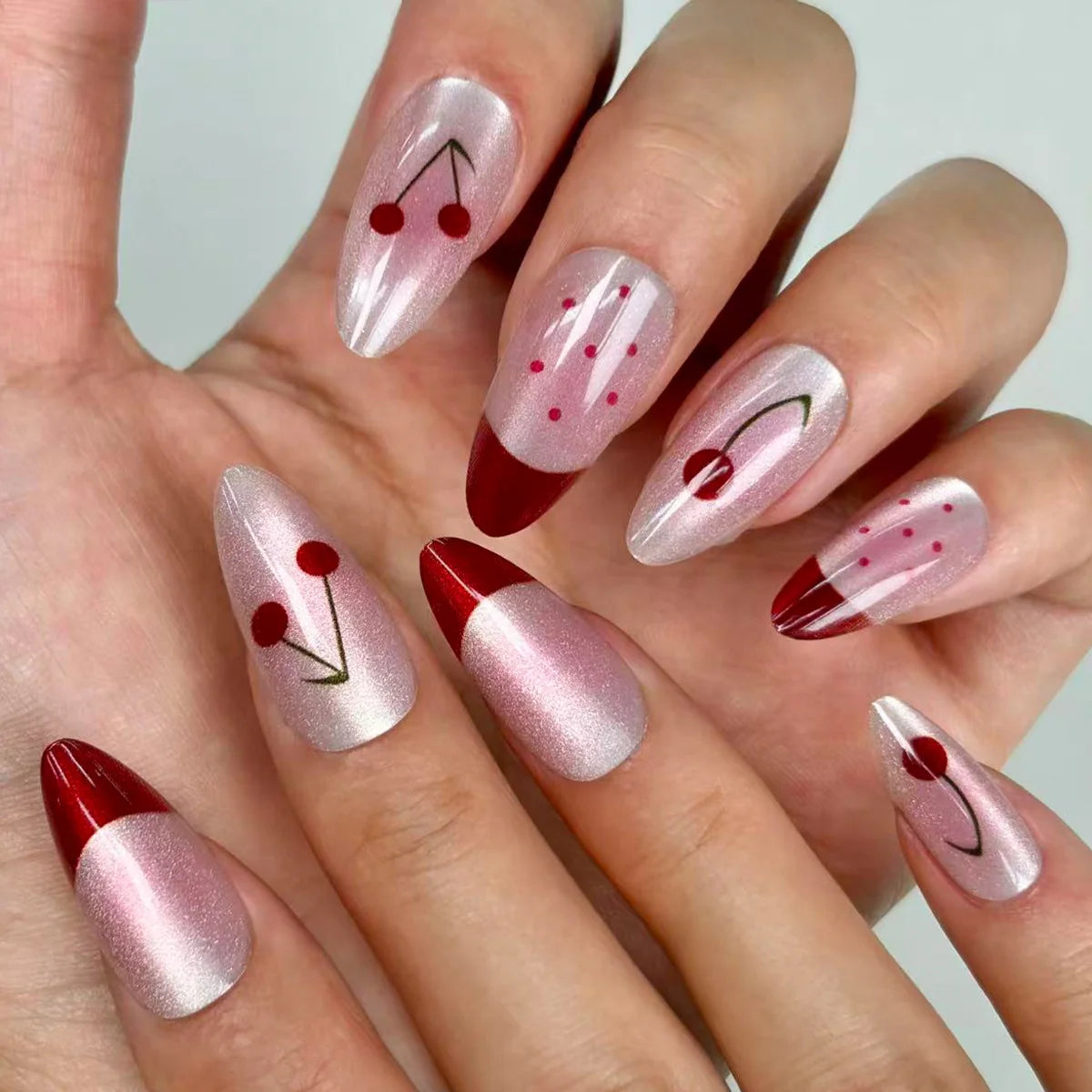 Press-On Nails Floral Peel & Stick Set of 24