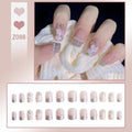 Press-On Nails Floral Pink No Adhesive