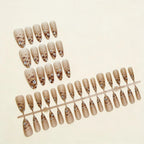 Press-On Nails Floral Pointed Tips Tool-Free Application