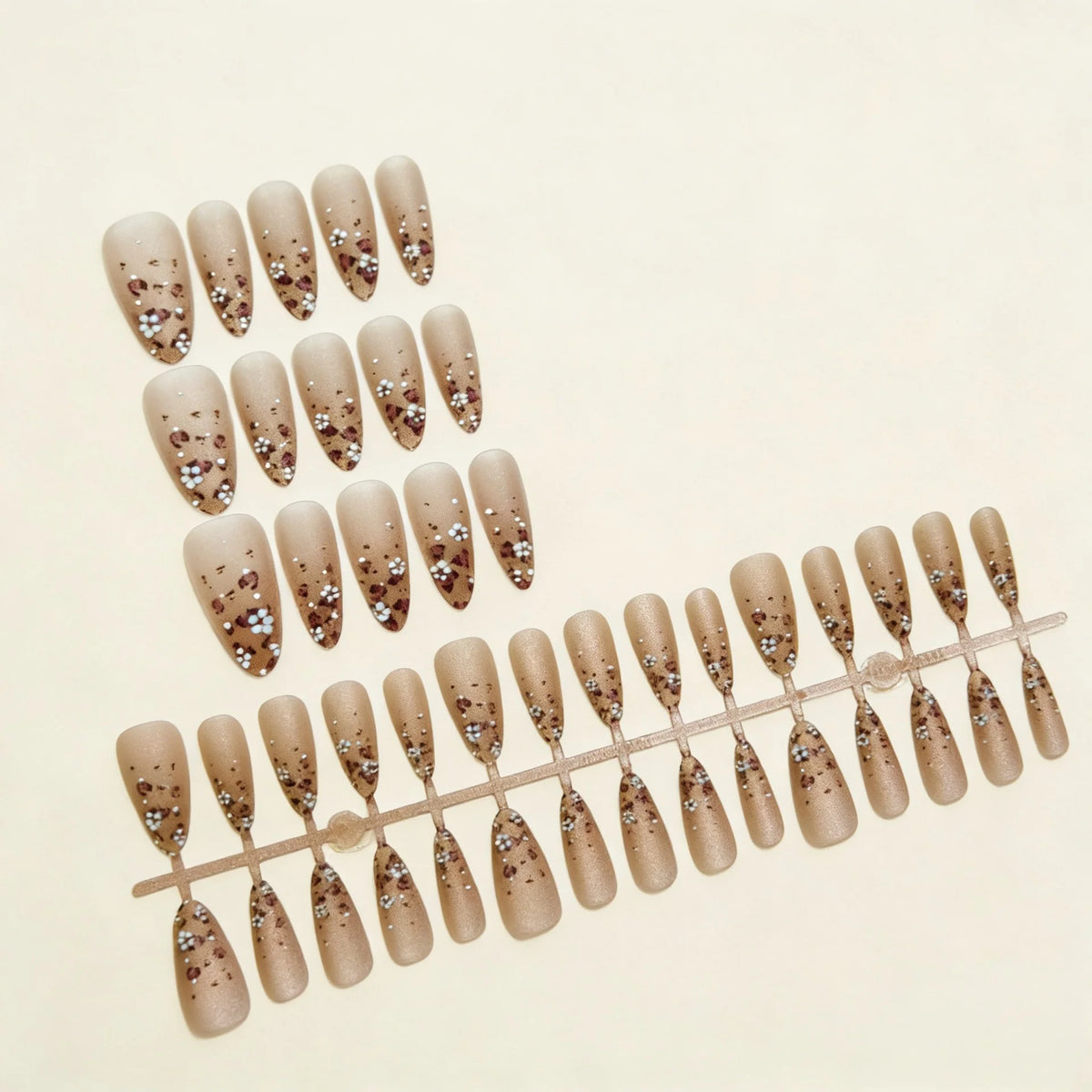 Press-On Nails Floral Pointed Tips Tool-Free Application