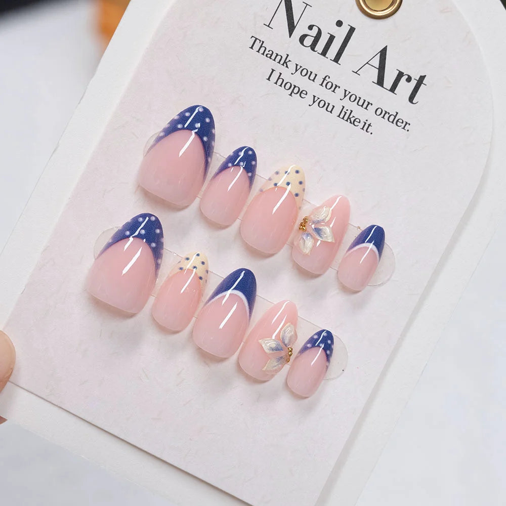 Press-On Nails Floral & Polka Dot Easy Application