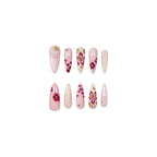 Press-On Nails Floral Pre-Applied Adhesive Set of 30