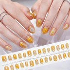 Press-On Nails Floral Print Peel & Stick Reusable