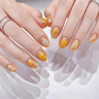 Press-On Nails Floral Print Peel & Stick Reusable