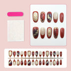Press-On Nails Floral Print Quick Application & Custom Fit