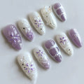 Press-On Nails Floral Reusable Adhesive Backing