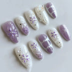 Press-On Nails Floral Reusable Adhesive Backing
