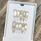 Press-On Nails Floral Reusable No Glue