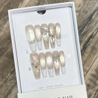 Press-On Nails Floral Reusable No Glue