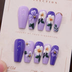 Press-On Nails Floral Reusable Set of 24