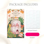 Press-On Nails Floral & Rhinestone 24-Piece