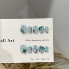 Press-On Nails Floral & Rhinestone Easy Application