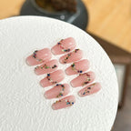 Press-On Nails Floral & Rhinestone Easy Apply