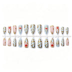 Press-On Nails Floral Rhinestone Reusable & Easy Application