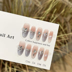 Press-On Nails Floral Shimmer Easy Application & Salon-Quality