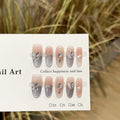 Press-On Nails Floral Shimmer Easy Application & Salon-Quality