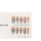 Press-On Nails Floral Shimmer Easy Application & Salon-Quality