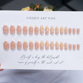 Press-On Nails Floral Short Almond Peel & Press