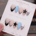 Press-On Nails Floral & Star Designs 24-Piece
