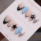 Press-On Nails Floral & Star Designs 24-Piece