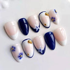 Press-On Nails Floral & Star Embellished Multiple Sizes