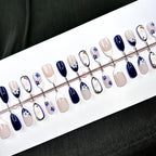 Press-On Nails Floral & Star Embellished Multiple Sizes