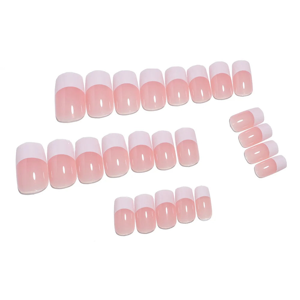 Press-On Nails French Tip 24-Piece Adhesive Tabs