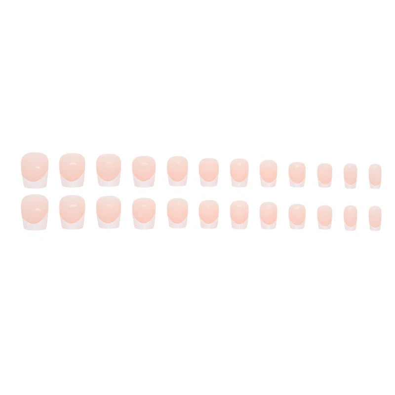 Press-On Nails French Tip Acrylic Glossy Finish