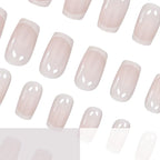 Press-On Nails French Tip Comfort Fit Set of 24