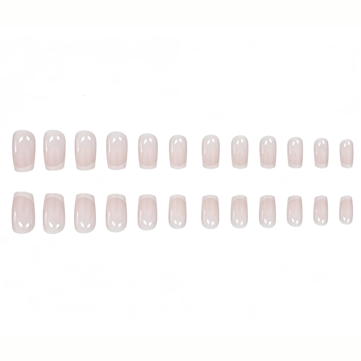 Press-On Nails French Tip Comfort Fit Set of 24